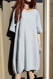 EVA TRALALA Womens Mid-Sleeved Linen Dress ARIDE (was £110)