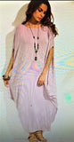 ladies italian plain cotton crepe jersey loose lounging dress