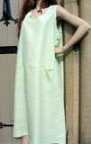 eva tralala ladies loose linen sundress pimprenelle mint